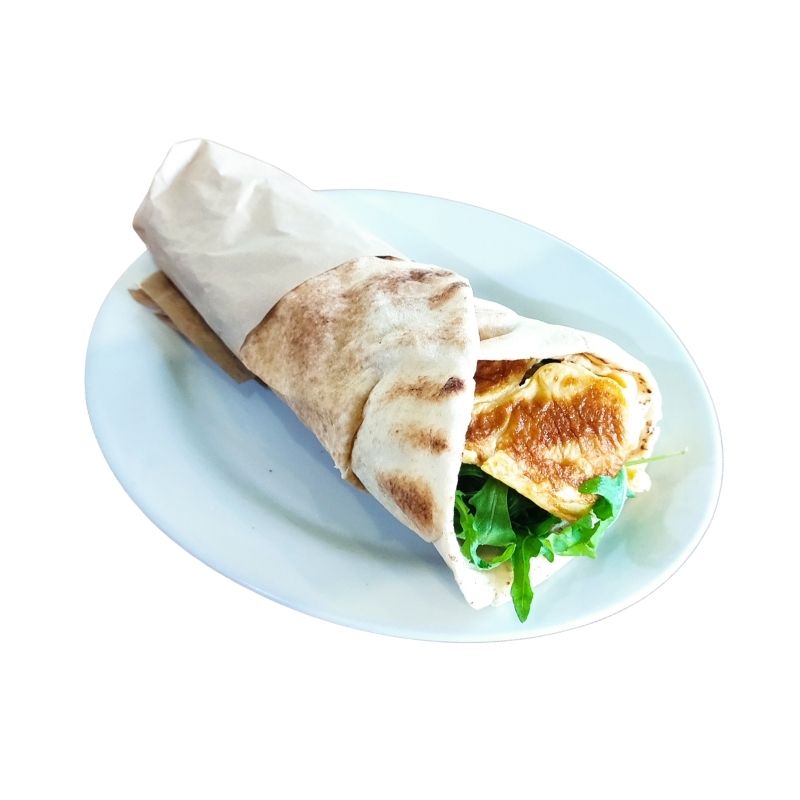 Pleurotus mushrooms omelette wrap